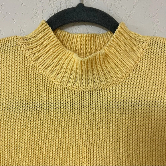 VTG 100% Cotton butter Yellow Sweater Vest Hunt Club Vest Xl - Picture 6 of 8